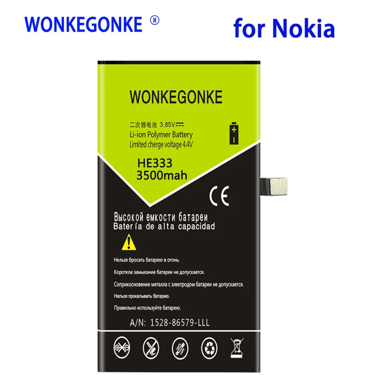 

WONKEGONKE 3500mah аккумулятор для Nokia HE 333 HE333 Li-Ion полимерные сменные батареи аккумулятор