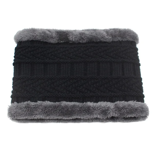 black scarf AETRUE зимние вязанные шапочки зимняя шапочки мужские шапочки с шарфами мужская женская маска Warm капот теплые лыжные зимние шапки для мужчин шапочка - Цвет: black scarf
