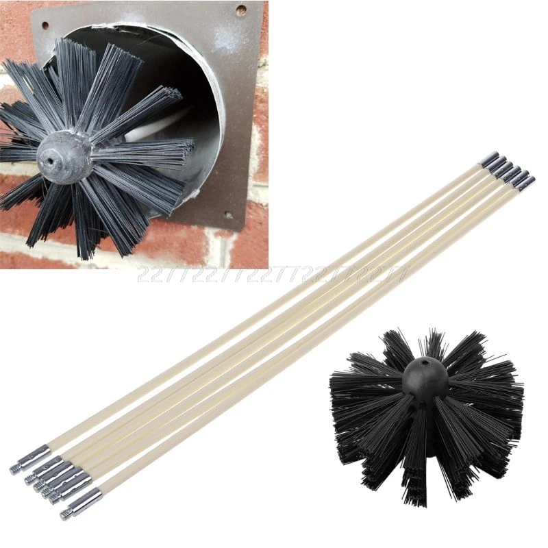 

Nylon Brush With 6pcs Long Handle Flexible Pipe Rods For Chimney Kettle House Cleaner Cleaning Tool Kit Mr21 19 Dropship