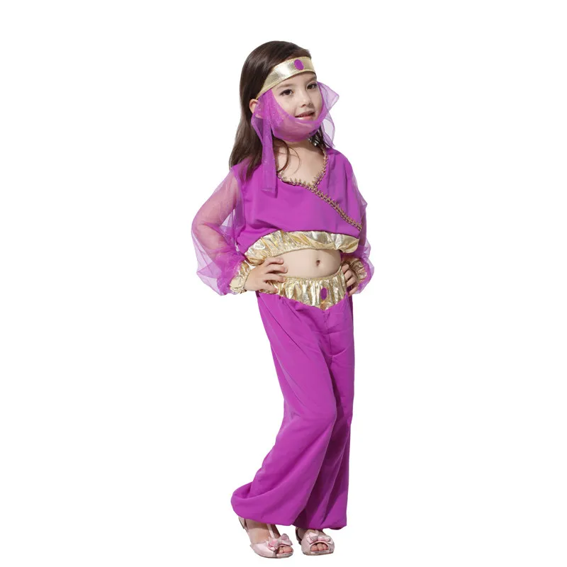 Little Adventures Aladdin Arabian Princess Dress kids Costume girls belly dance fancy purple dress for Halloween and Purim | Тематическая