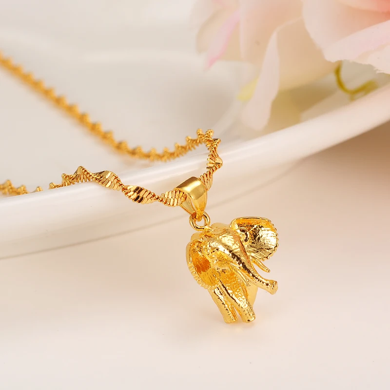 Панк мужское Золотое Африканское ожерелье слона золотого цвета модное колье с