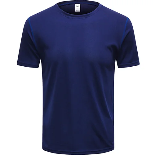 navy blue Хит, быстросохнущая футболка для бега Demix, упругая футболка для тренировок, футбола, спортзала, Спортивная футболка для кроссфита, мужская спортивная одежда - Цвет: navy blue