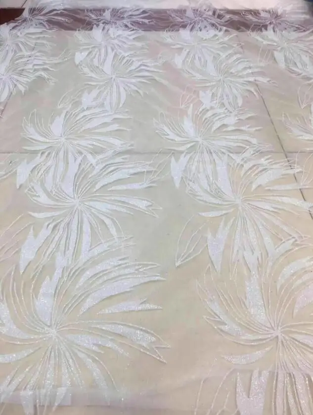 Glued glitter sequins Tulle Lace Fabric top Selling African Nigerian French | Дом и сад