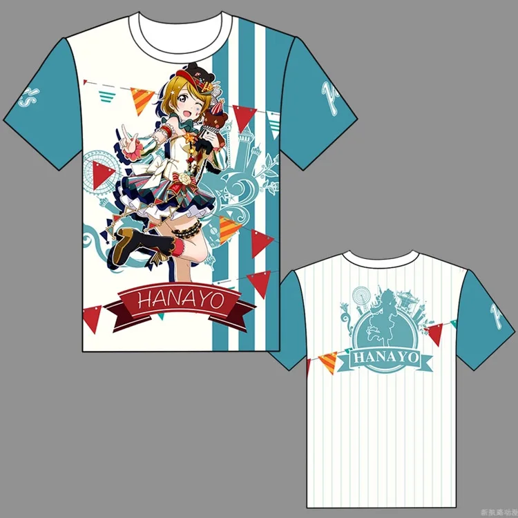 LoveLive цирк Awaken Футболка с принтом косплей костюм Любовь живой Хонока Косака Уми Сонода Ayase Eli футболка с короткими рукавами