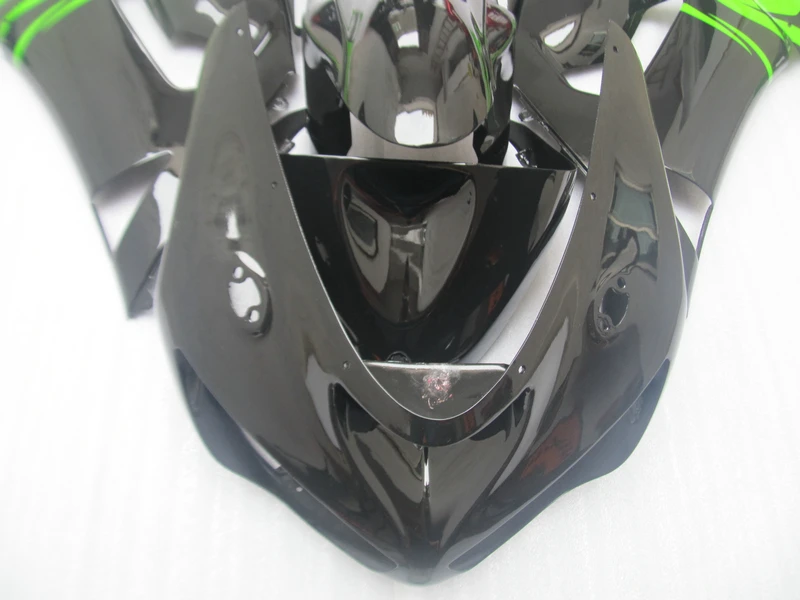 Наборы обтекателей 100% подходит для Kawasaki NINJA ZX 6R 2005 2006 zx6r 05 06 зеленый черный