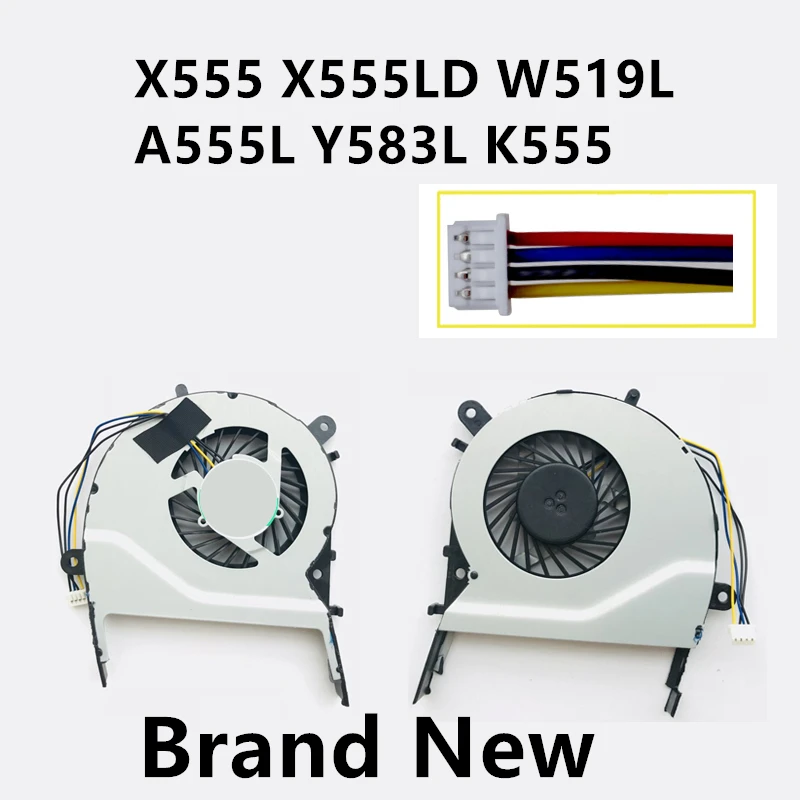 New Laptop CPU Cooling Fan For ASUS X555 X555LD W519L A555L Y583L K555  Notebook Cooler Radiator
