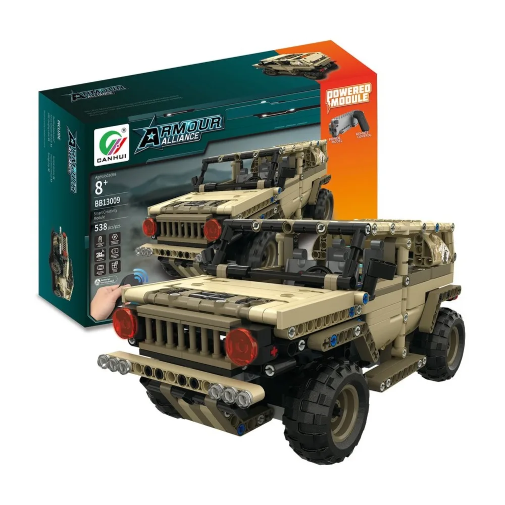 MoFun 13009 2 4G 4 H usb зарядка строительный блок имитированный военный автомобиль 538 шт DIY