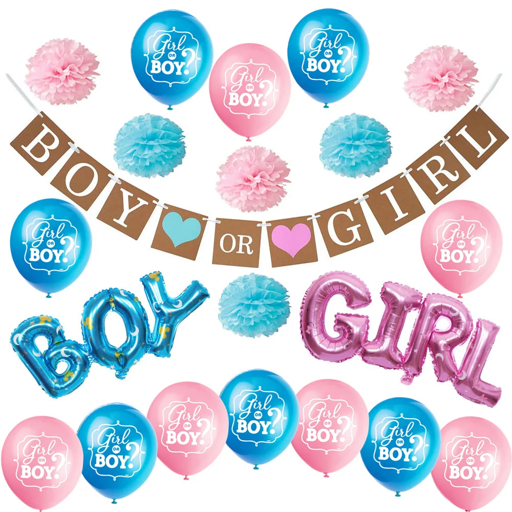 

ZLJQ Baby Shower шар 1st на день рождения праздничные украшения: воздушные шары Пол выявить вечерние шар для мальчиков и девочек из латекса 12 дюймов ...