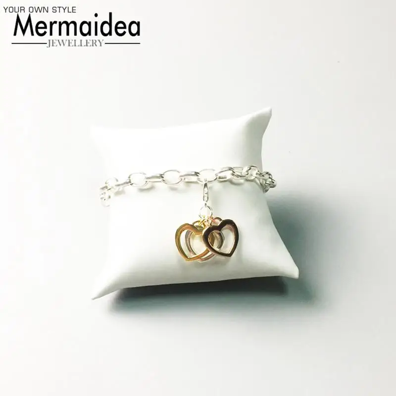Simple Trendy silver plated Three Heart Pendant Charm Fashion Women Lovely Valentine Gift Fit Statement Necklace Jewelry | Украшения и