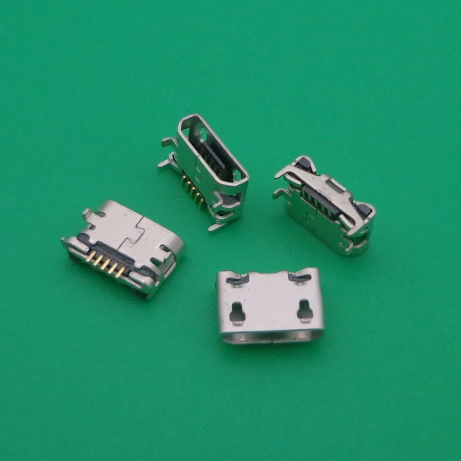 Микро-USB 5pin Ox horn Женский Usb-разъем с плоским отверстием четыре гнездо контактными