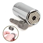 Универсальный торцевой ключ Jewii 2 шт.компл. 7-19 мм, Регулируемый Динамометрический Трещоточный торцевой ключ, набор многофункциональных ручных инструментов