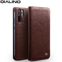 qialino genuine leather ultra slim phone cover for huawei p30 pro 6 47 inch luxury handmade flip case for huawei p30 6 1 inch