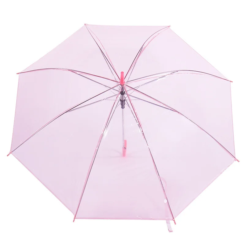 Прямой автоматический студенческий зонтик прозрачный для детского