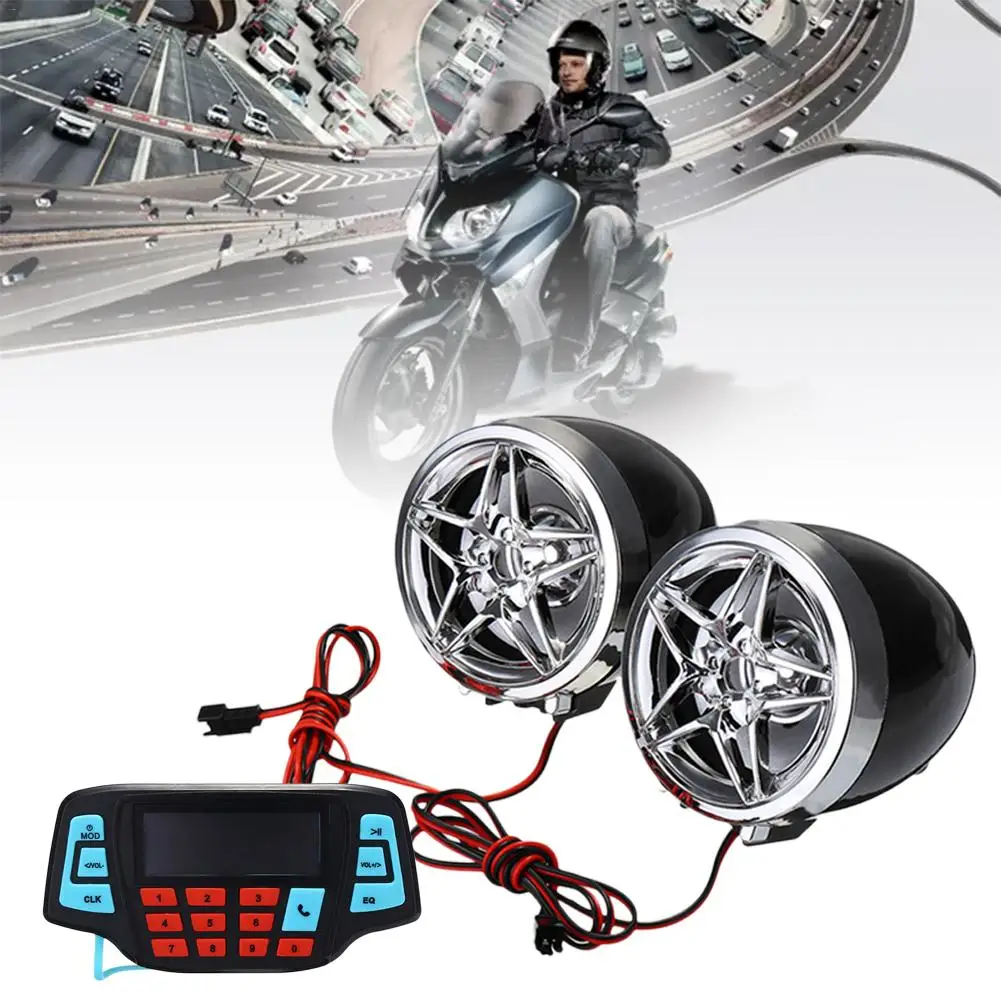 Bluetooth FM аудио mp3 плеер для мотоцикла стерео колонка радио звуковая система