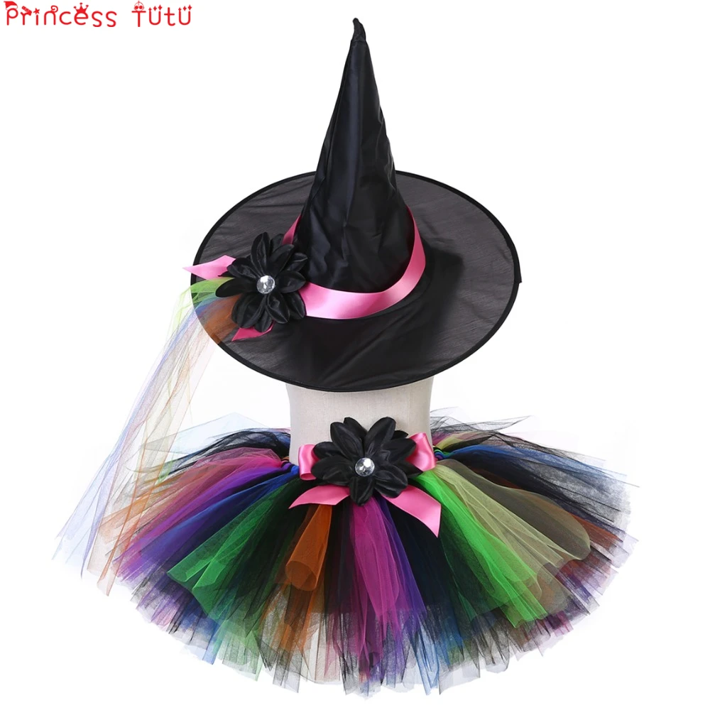 Хэллоуин ведьмы костюм дьявола для маленьких девочек вечерние комплект с