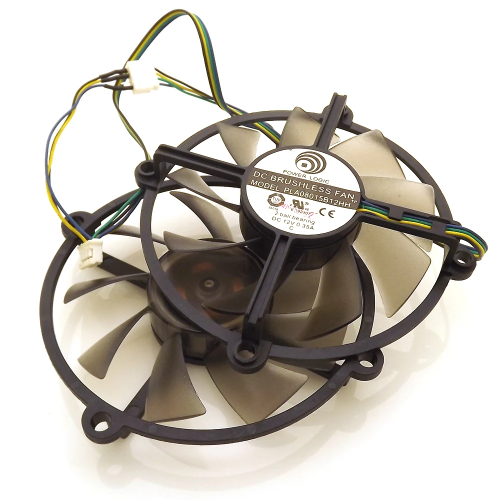 Free Shipping 2pcs/lot PLA08015B12HH 12V 0.35A 85mm GTS250 GT430 GTS450 Graphics Card Cooling Fan 4Wire 4Pin | Компьютеры и офис