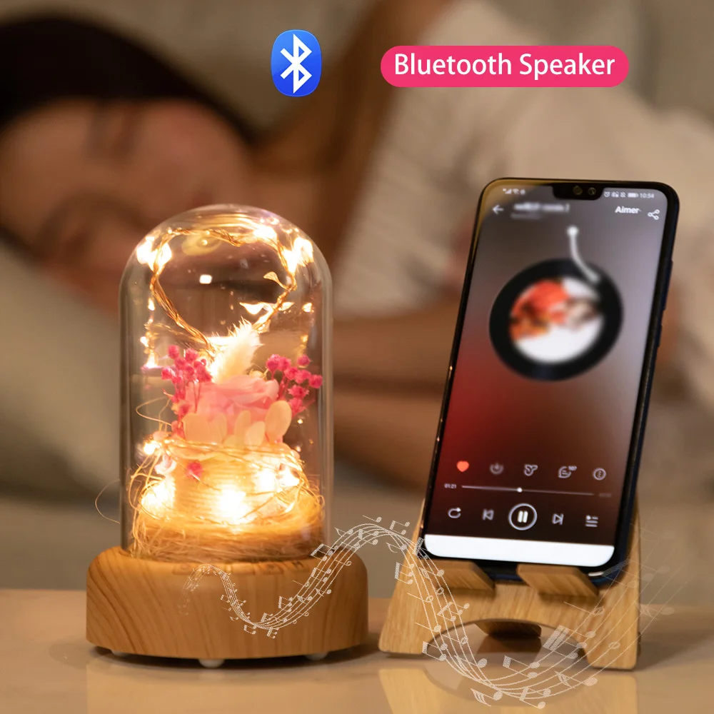 2 цвета Bluetooth динамик Forever Rose Flower праздничный сохраненный бессмертная свежая роза