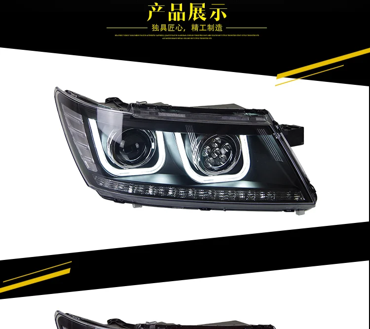 AKD автомобильный Стайлинг фара для Dodge Journey JCUV фары Freemont Светодиодный фонарь H7 D2H Hid вариант Ангел глаз биксеноновый луч