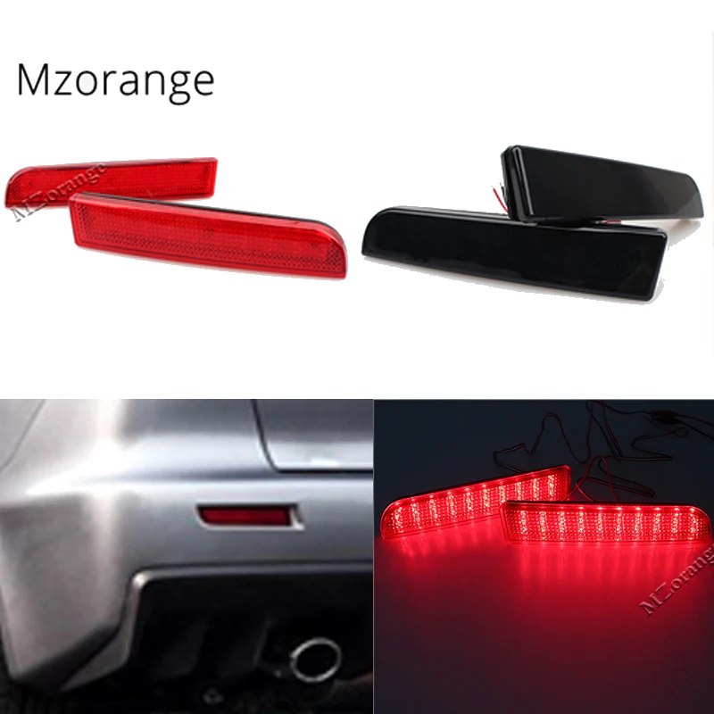 

Rear Bumper Reflector Brake Light For Mitsubishi Lancer 2008-2014 EVO Evolution Outlander Sport Red Lens LED Tail Lamp