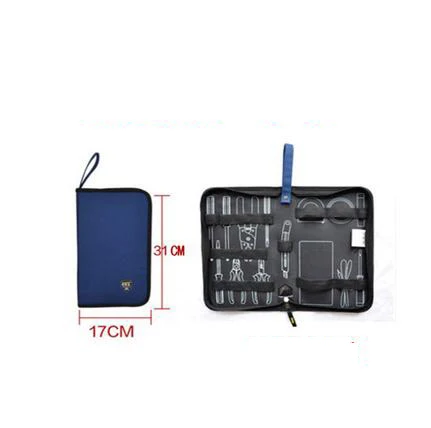 A-M Oxford Canvas Waterproof Storage Hand Tool Bag Screws Nails Drill Bit Metal Parts Fishing Travel Makeup Organizer Pouch Bag Case - Цвет: A-M