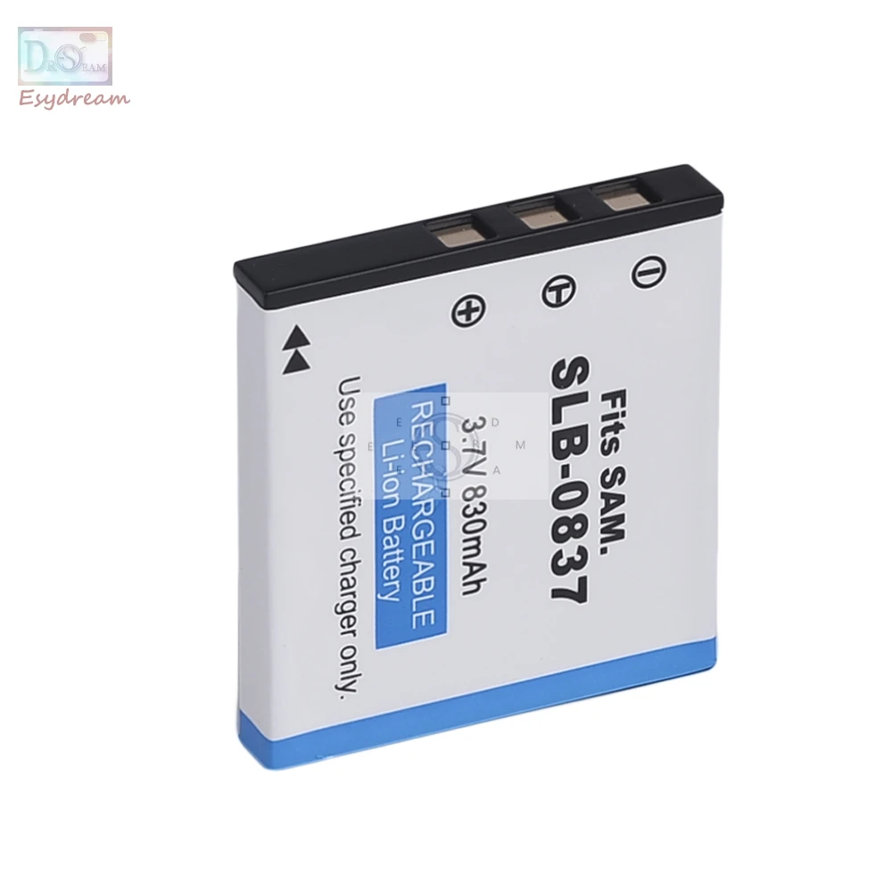 Аккумулятор 0837 SLB-0837 мА · ч для Samsung Digimax I6 PMP L50 L60 L80 i70 i70S L700 L700S L73 NV3 NV5 NV7, 830