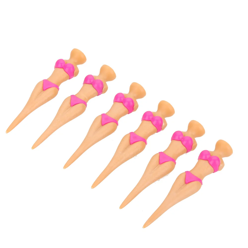 

6pcs 80mm Novel Bikini Lady Creative Golf Tees Divot Tools Golf Equipment Lady Golf Tees