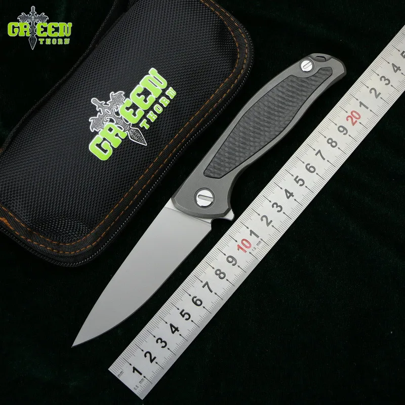 Лезвие Green thorn Flipper 95 D2 складной нож с титановым лезвием и подшипниками из