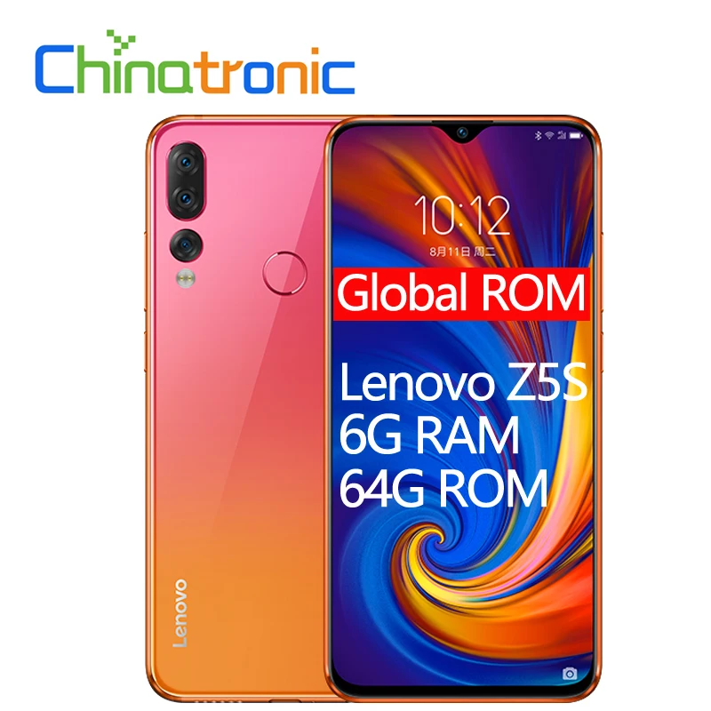 Lenovo Z5S L78071 смартфон с восьмиядерным процессором Snapdragon SDM710 ОЗУ 6 ГБ ПЗУ 64 3 дюйма QHD