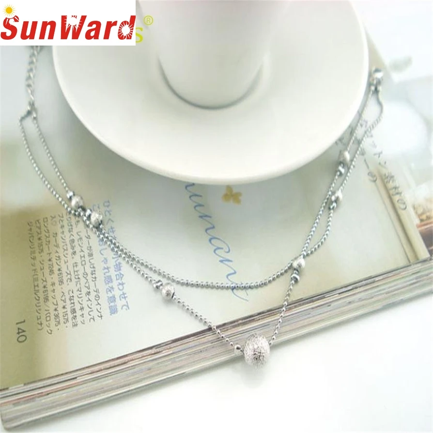 Браслеты на ногу анклеты модные матовые браслеты с двойной цепочкой большие