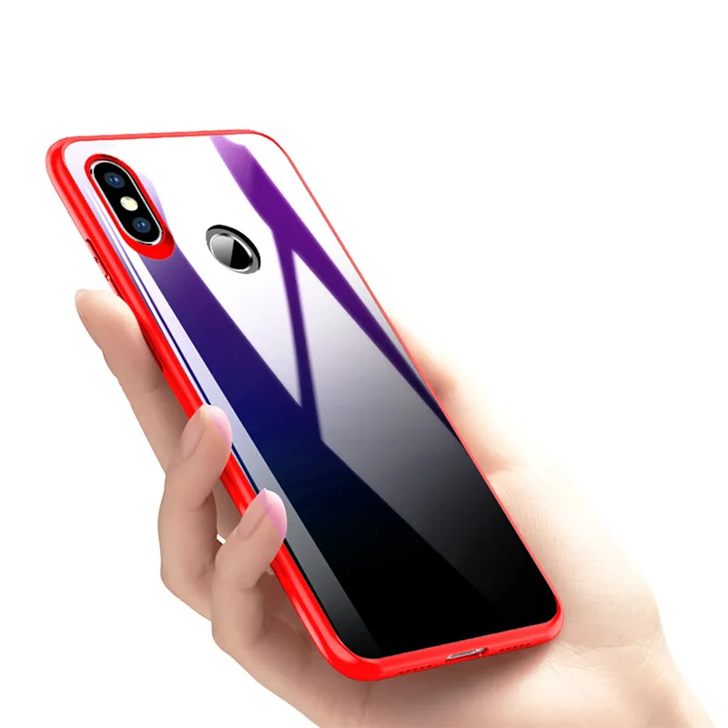 Красный Тонкий чехол ROCK для Xiaomi Mi 8, мягкий чехол из ТПУ+ жесткого поликарбоната, сверхпрочный защитный силиконовый чехол для Xiaomi Mi 8 - Цвет: Красный