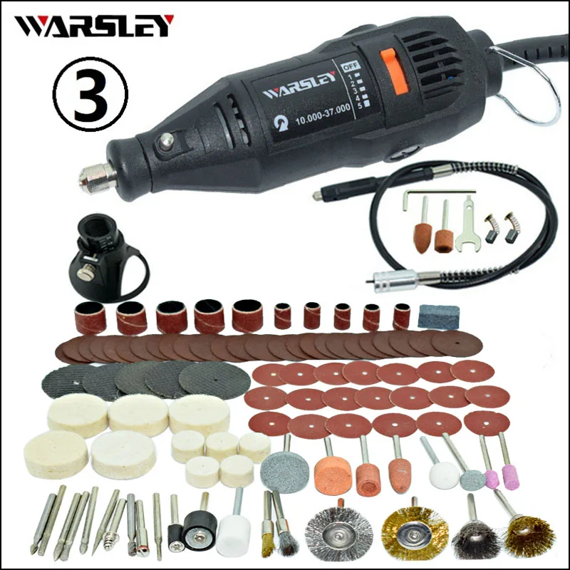 SET3 Dremel мини электродрель роторный инструмент для полировки машины 180W Мощность инструмент переменной Скорость гравировальная ручка с dremel аксессуары - Цвет: SET3