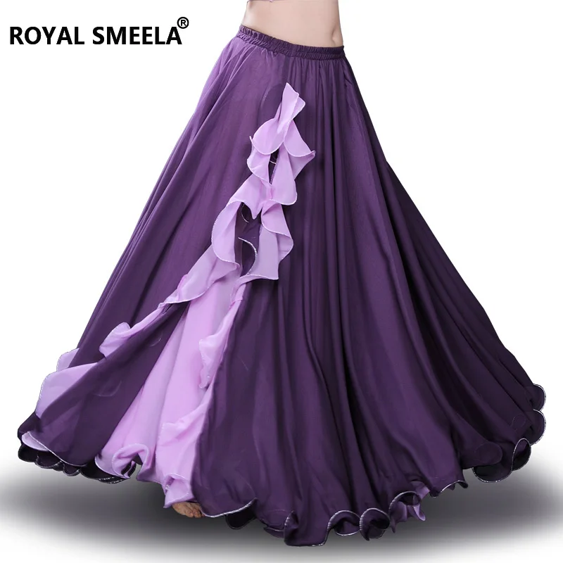 Purple Dark purple Большой полный танец живота юбка профессиональное расширение танец живота платье представление костюмы - Цвет: Purple Dark purple