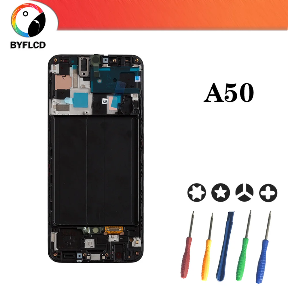 Оригинальный AMOLED ЖК дисплей для samsung A50 A505F A505FD Galaxy A505 сенсорный экран