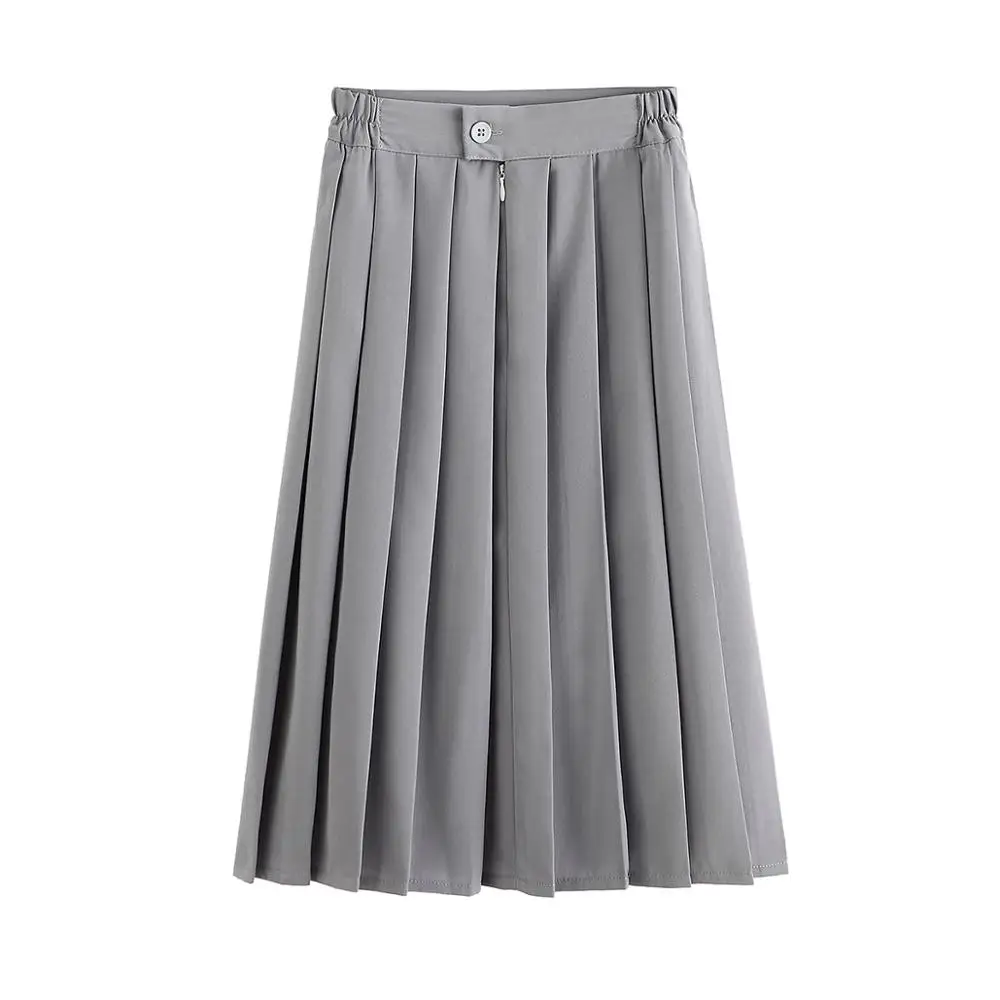 Grey 26 Женская JK форма для старшей школы, студентов, девушек, Harajuku, консервативный стиль, черная, высокая талия, размера плюс, плиссированная юбка, 5XL - Цвет: Grey 26