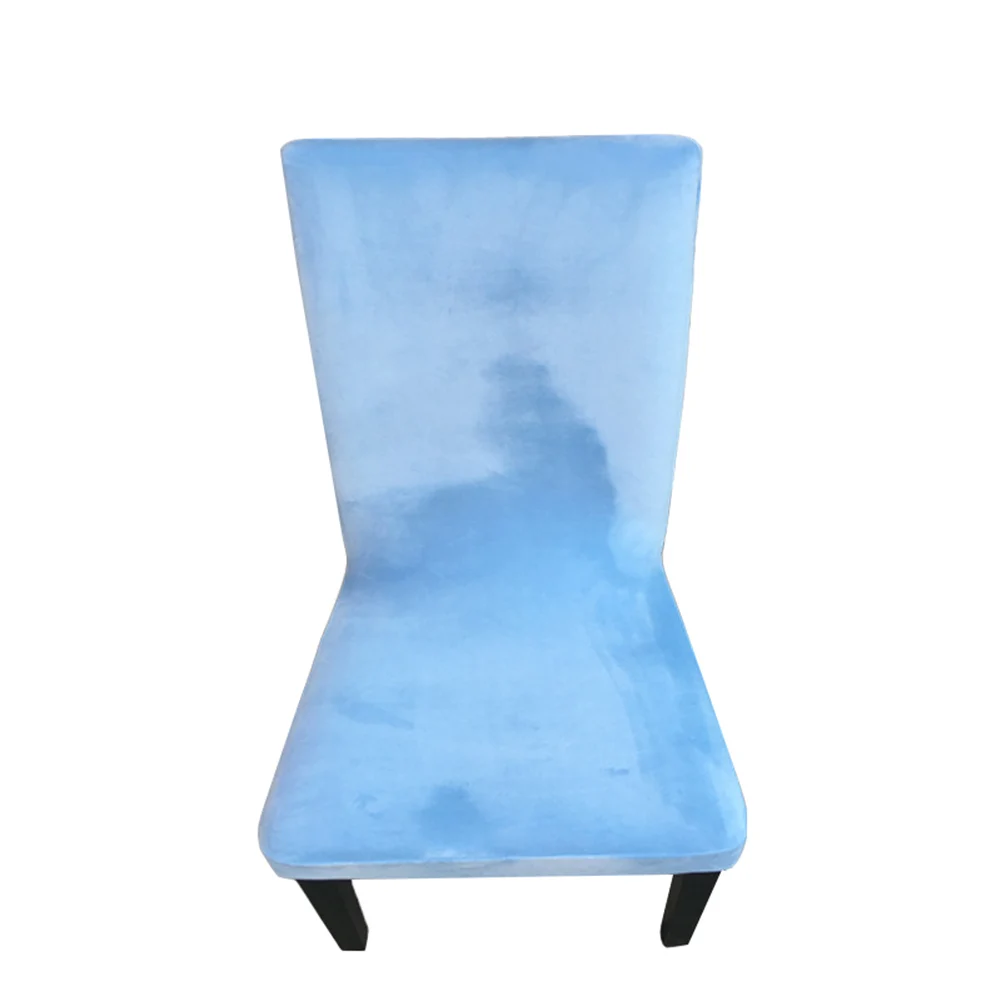 blue Meijuner чехлы на стулья Бархатные эластичные Чехлы для столовой однотонные плюшевые чехлы на стулья из спандекса защита для дома столовой Y383 - Цвет: blue