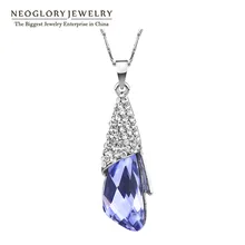 Neoglory Big Austrian Crystal Necklaces Teen Girls Fashion For Birthday Gifts Charm Jewelry 2017 New Brand Statement Hot JS9 B1