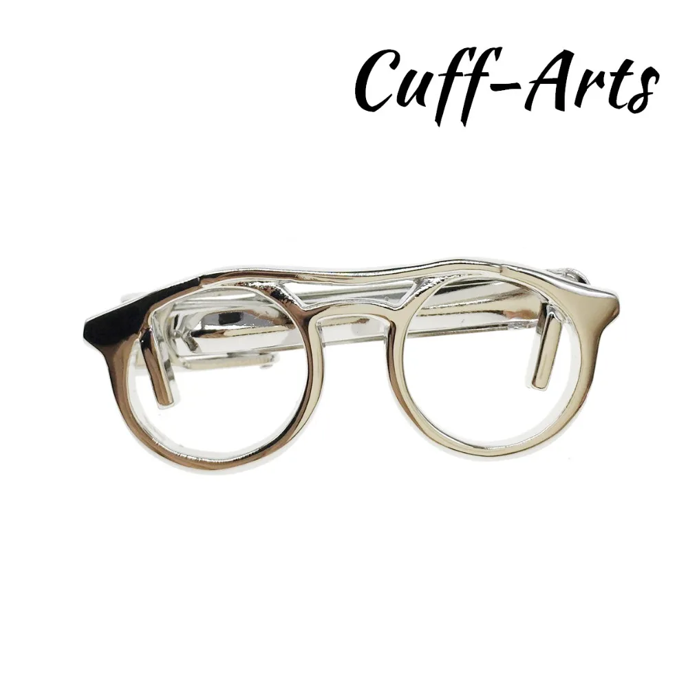 

Cuffarts 2018 Novelty Metal Glasses Design Tone Necktie Tie Bar Clasp Clip Pin T20007