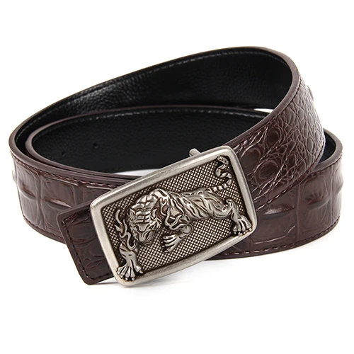 Aburo новые джинсы riem ковбой Классический Крокодил stijlvolle riemen mannen glad gesp taille riem джинсы - Цвет: 19