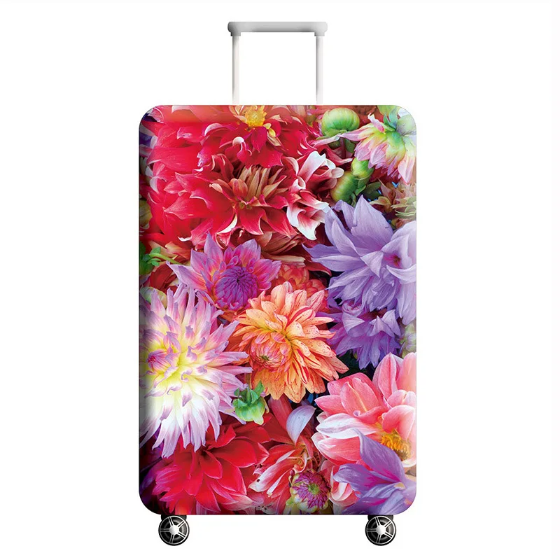 C Luggage Cover Цветочный узор багажные защитные чехлы эластичный багажный чехол подходит для 18-32 дюймов костюм чехол Аксессуары для путешествий - Цвет: C Luggage Cover
