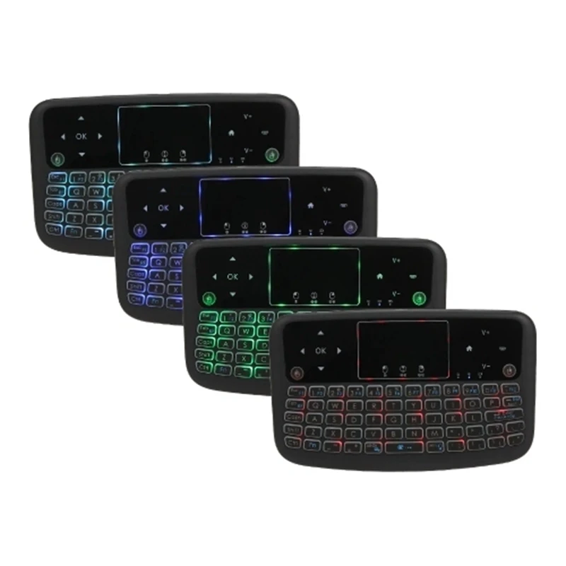 A36 мини беспроводная клавиатура 2 4G с Цветной подсветкой Air mouse Presspad для Android Tv Box Smart