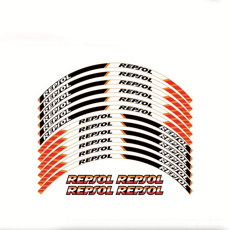 

Motorcycle Wheel Decals Stickers Set Rim Stripes Laminated For HONDA
