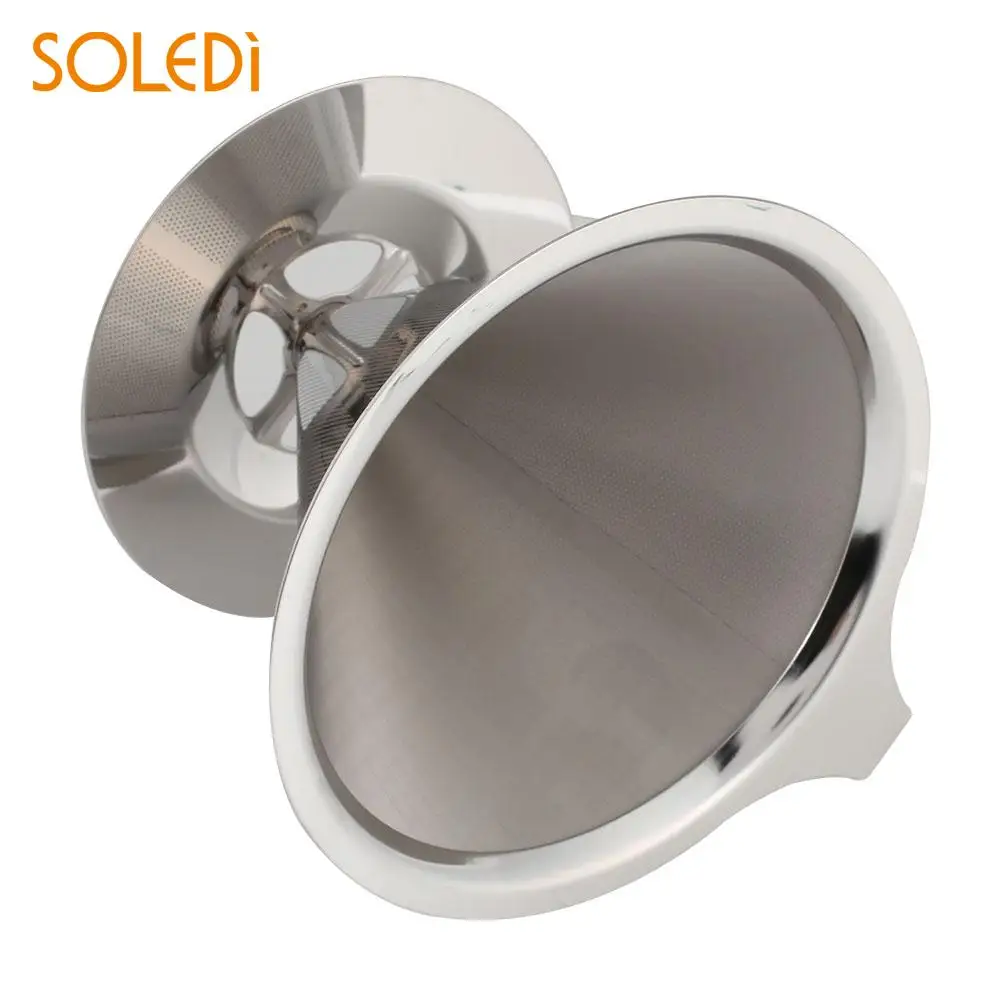 SOLEDI 115 мм/125 мм двухслойный фильтр-капельница для кофе для домашней кухни, посуда для напитков, фильтр для кофе