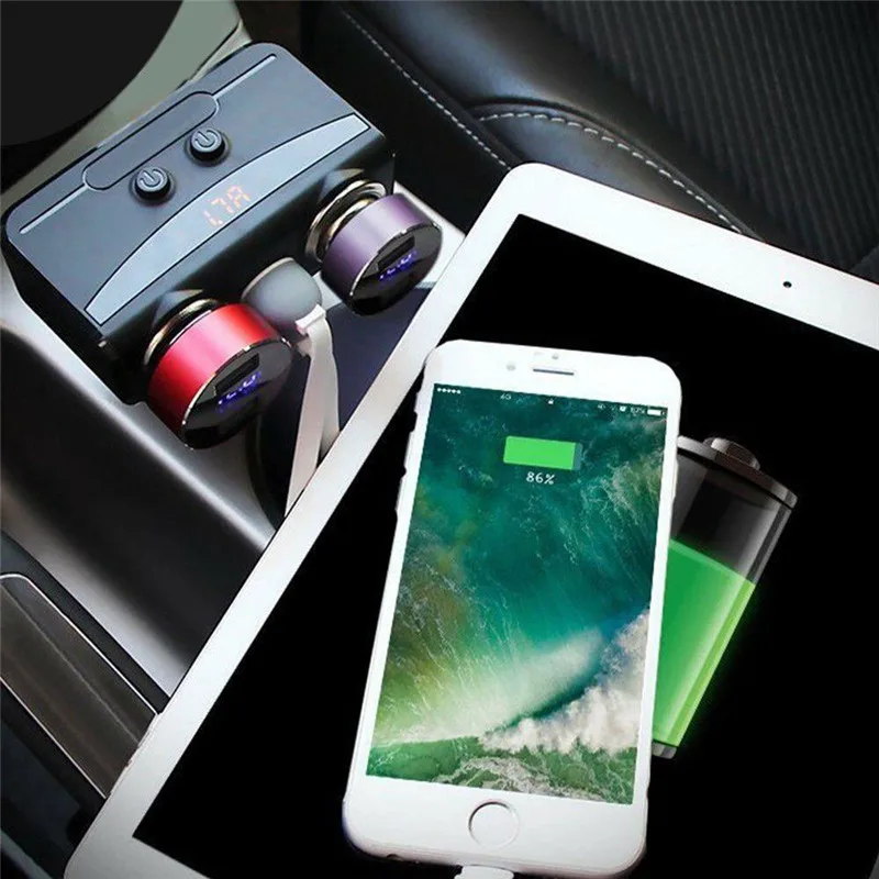 DC 12V адаптер для автомобильного прикуривателя 2 Way двойная штепсельная розетка зарядное устройство сплиттер более мощный адаптер питания