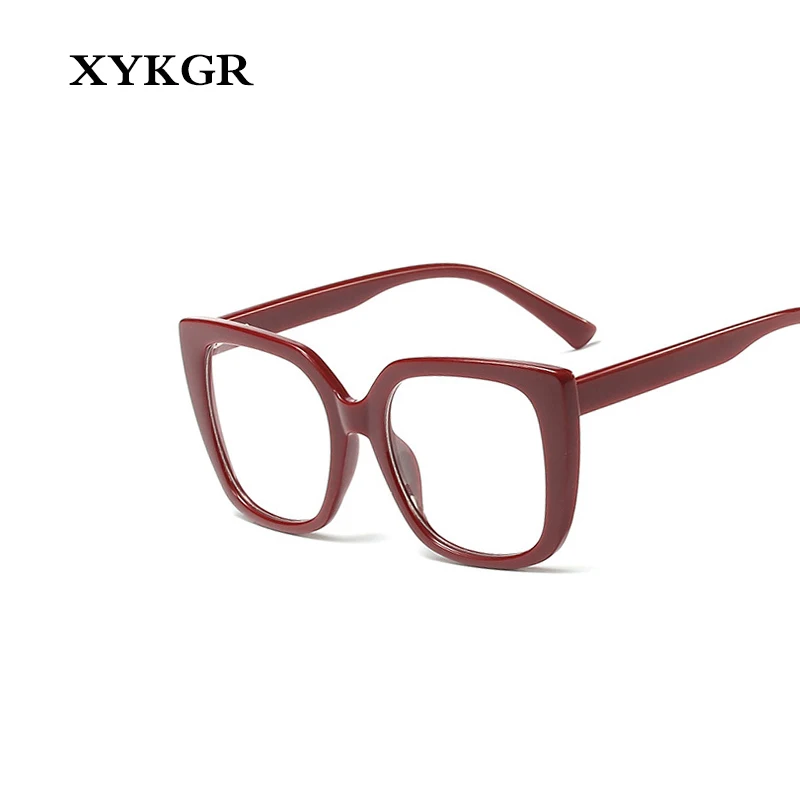 XYKGR, большая оправа, кошачий глаз, модные очки, женские трендовые оптические компьютерные очки, оправа, мужские и женские модели, черные леопардовые очки