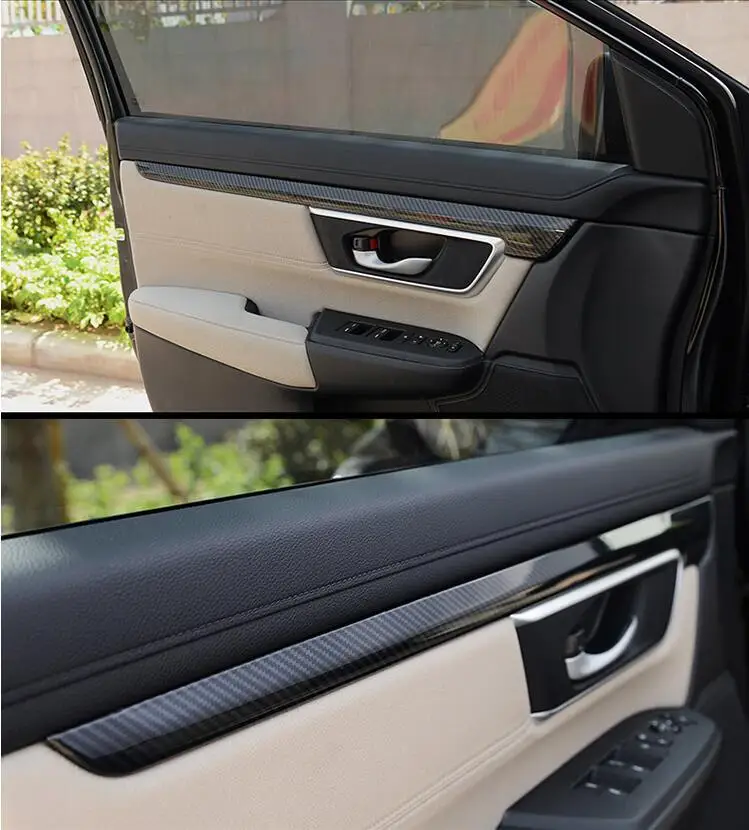 Роскошная хромированная деревянная полоса для внутренней двери автомобиля Honda CRV