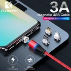 Магнитный кабель FLOVEME 3A Micro USB зарядный кабель магнитное зарядное устройство Microusb код для Samsung Xiaomi Redmi Note 5 Быстрая зарядка Cabo