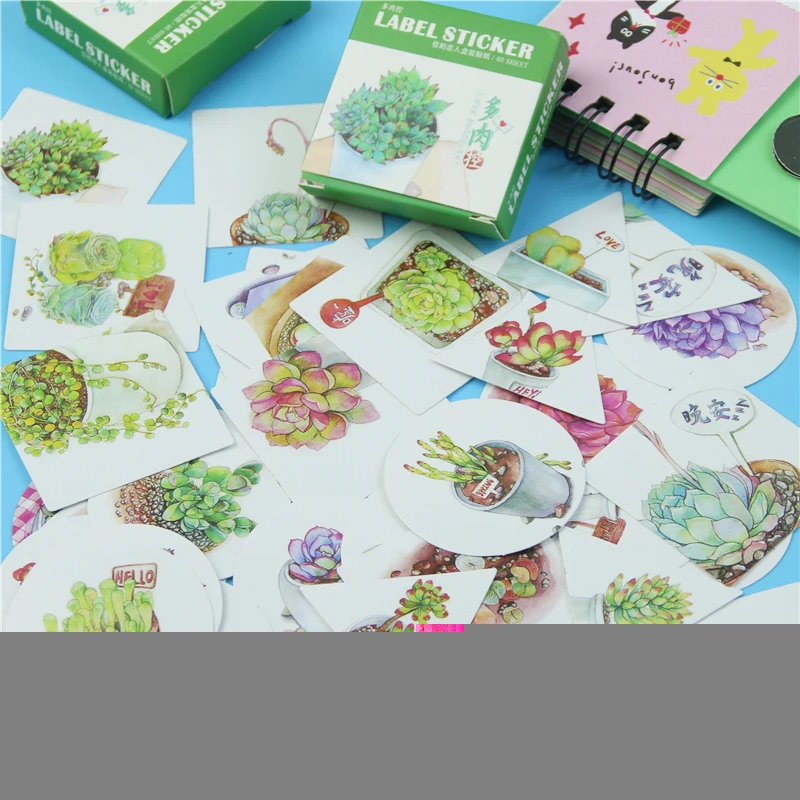 40 шт./коркор. наклейка на мини-этикетку суккулент украшение сделай сам игрушку