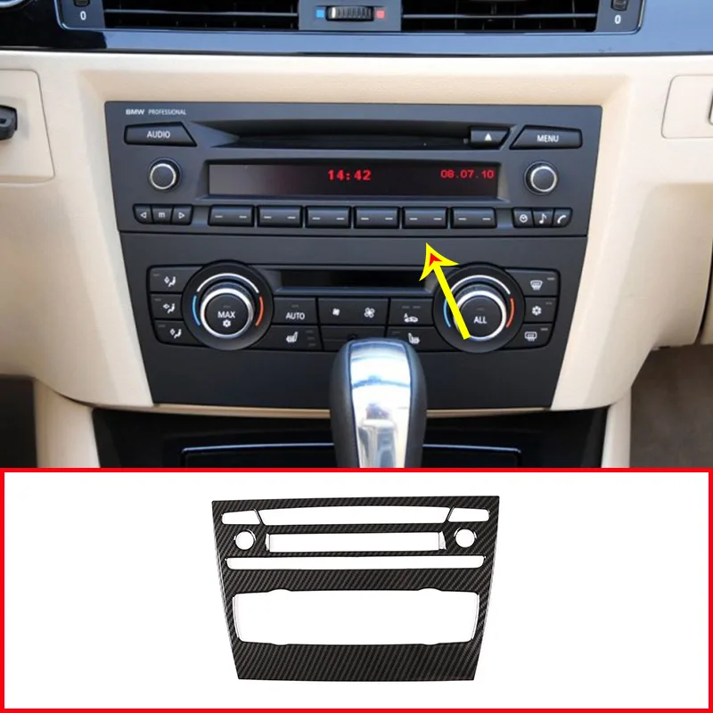 

Carbon Fiber Style ABS For BMW E90 3 Series 2005-2012 Car Center Control Air Conditioning Volume Adjustment Decorative FrameTrim