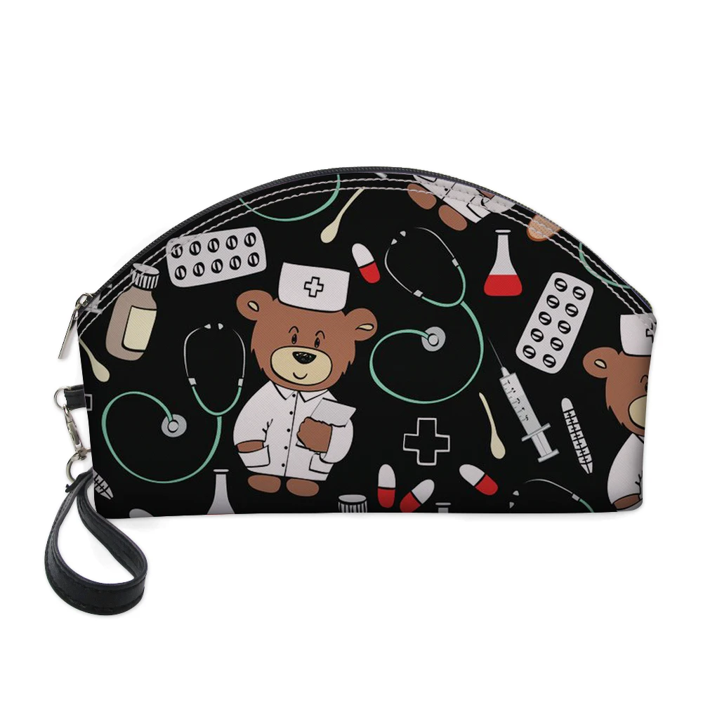 Милая косметичка FORUDESIGNS с принтом медведя Женская дорожная сумки для туалетных