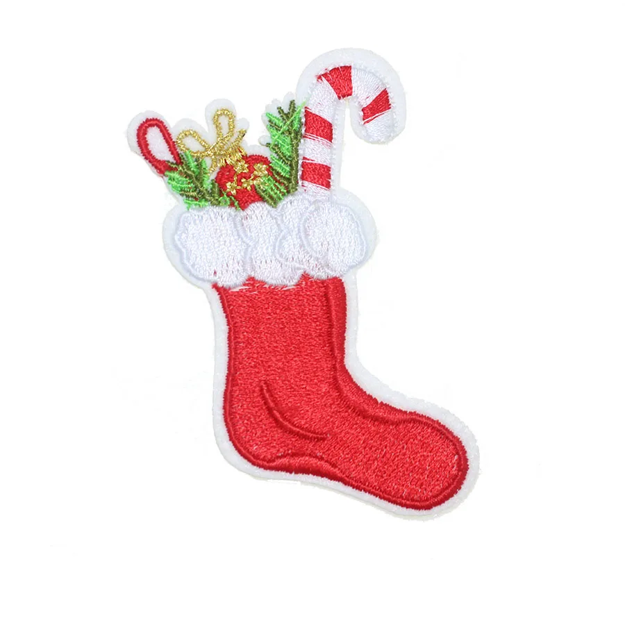 1 шт. рождественский стиль патч для одежды железа на патчи Вышивка стикер